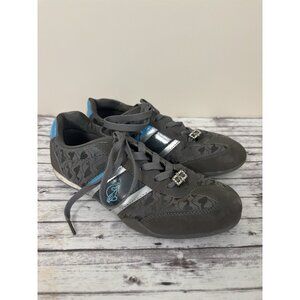 Baby phat womens shoes all over cat logo size 9 Laces Gray Blue Y2k